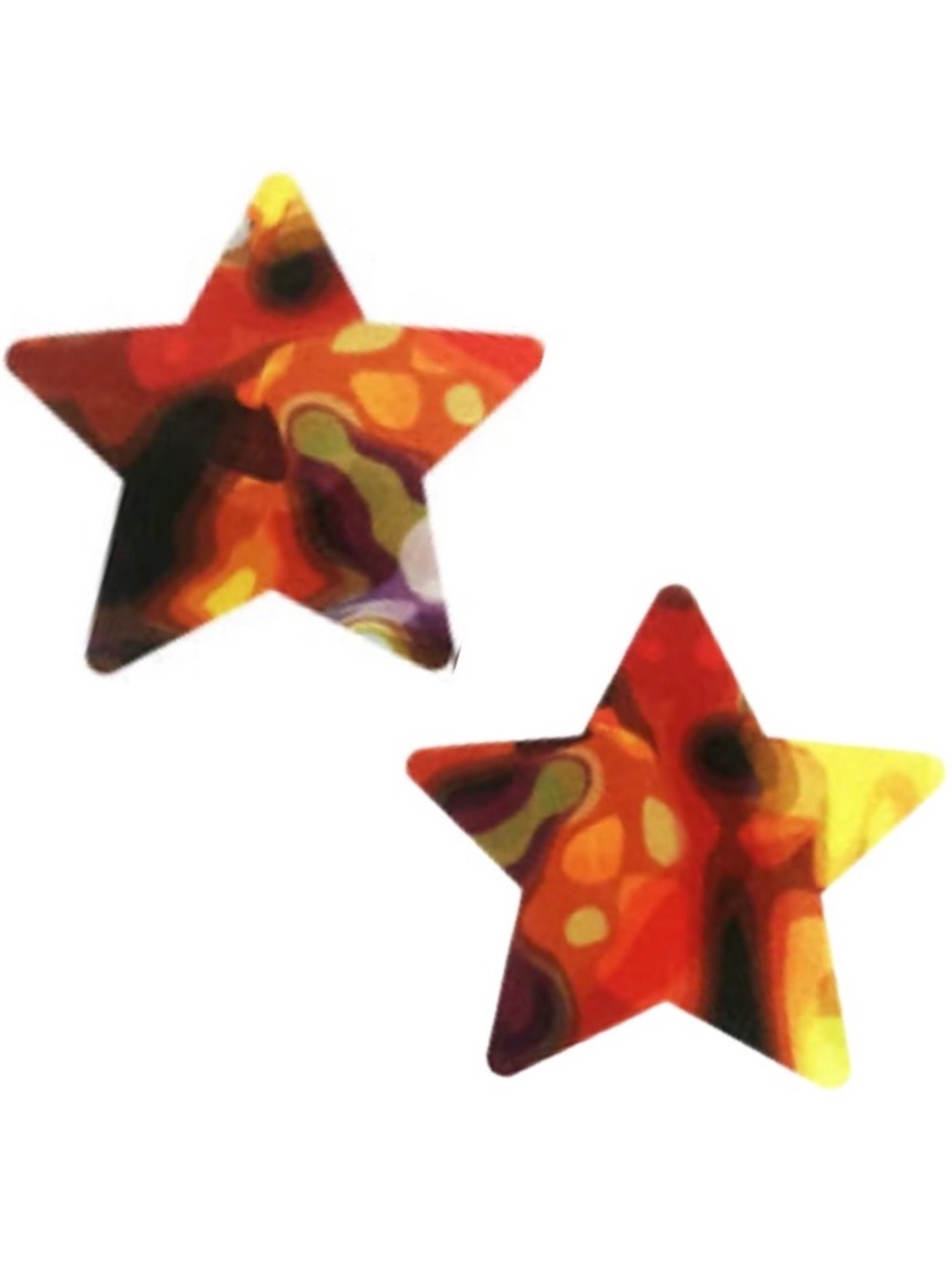 Multicolor Swirl Star Nipple Pasties Festival Rave Adhesive Covers